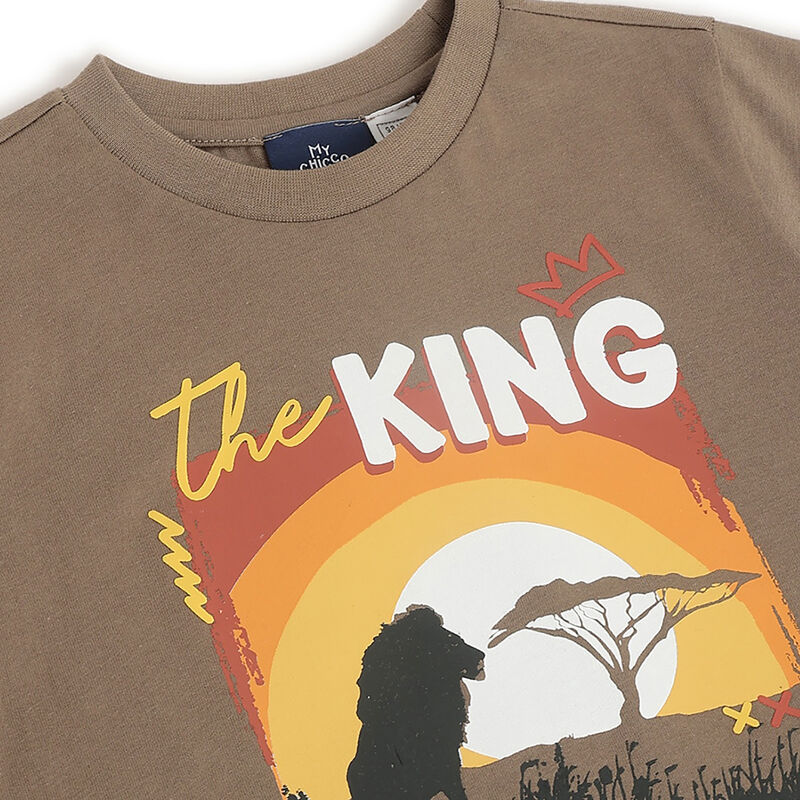 Boys Dark Natural Graphic Printed Short Sleeve T-Shirt image number 2